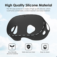 Protecteur de coque VR en silicone pour Ouclus Quest 3s Housse lavable résistante aux rayures Couverture avant Accessoires VR étendus