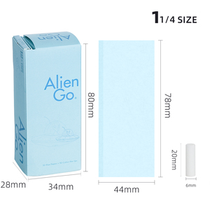 Alien Go 1/4 Size Rolling Papers, Gomme Arabe Naturelle, 50 Feuilles Bleues + 50 Filtres en Coton par Paquet, Pour Cigarettes Roulées à la Main Personnalisées - Product Image 3