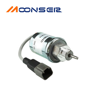 Vanne solénoïde Moonsen U85206452 DC 12V pour coupure de carburant des excavatrices - Product Image 1