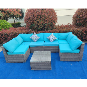 Set Divano Angolare Moderno a U in Rattan Intrecciato per Esterni, <span class=keywords><strong>Mobili</strong></span> Durevoli in <span class=keywords><strong>Bambù</strong></span> per Patio, Cortile <span class=keywords><strong>e</strong></span> Balcone - Vendita Diretta dalla Fabbrica - Product Image 6