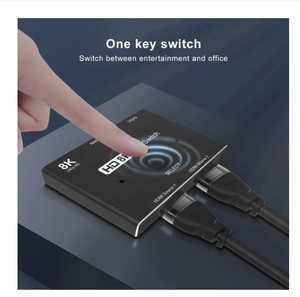 Suficiente stock HD Switcher 8K @ 60Hz 4K @ 120Hz HDMI-Compatible 2,1 Switch 2x1 <span class=keywords><strong>Adaptador</strong></span> 2 en 1 convertidor de salida para PS4/PS5 <span class=keywords><strong>Xiaomi</strong></span> <span class=keywords><strong>TV</strong></span> Box HDTV Splitter está en promoción - Product Image 3