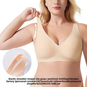 <span class=keywords><strong>Sujetadores</strong></span> sin costuras cómodos para mujer europea y americana, talla grande, finos, <span class=keywords><strong>push</strong></span>-<span class=keywords><strong>up</strong></span>, con cuello en V, acolchados fijos, transpirables - Product Image 4
