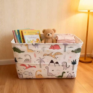 Panier de rangement pliable polyvalent pour la maison, idéal pour les jouets, les vêtements et les livres des enfants - Product Image 2