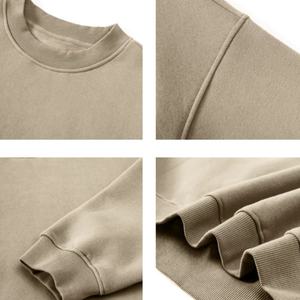 TKAN293D personalizado serigrafía hombres invierno de gran tamaño casual grueso 100% algodón color sólido moda Sudadera con capucha - Product Image 3