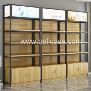 Estante de Exhibición de <span class=keywords><strong>Maquillaje</strong></span> y Perfumes a Precio de Fábrica, Muebles Modernos para Tienda de Cosméticos, Estante de Almacenamiento de Madera para Salón de Belleza - Product Image 2
