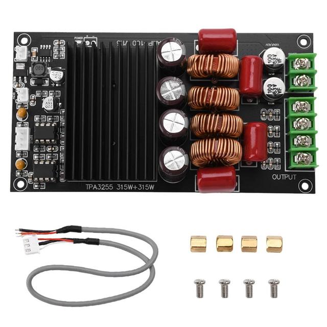 DC 19V~52V TPA3255 600W Audiophile Amplifier Board 2.0 Channel 2x300W HiFi Stereo Audio Amplifier Home Speaker Retrofit Module