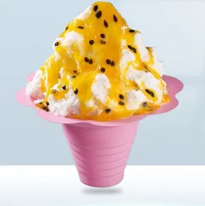 Hochwertige neue Ideen einweg-Schlammbecken aus Shave Ice Kunststoff-Schneekegel Shave Ice Flower Kunststoffbecher