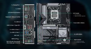 กิกะไบต์ B850 Eagle WIFI6E 2025เมนบอร์ดสำหรับเล่นเกมใหม่ DDR5สูงสุด<span class=keywords><strong>256GB</strong></span> PCIe 5.0 M.2 <span class=keywords><strong>SSD</strong></span> AMD B850 - Product Image 6