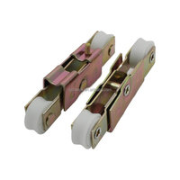 Accessoires modernes pour portes coulissantes à rainure en V de 4 mm, roulettes en nylon à faible bruit en acier galvanisé, populaires en Amérique du Nord