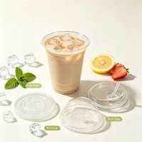 Impression de logo personnalisé, gobelet à bulles en PLA biodégradable et compostable, gobelet jetable pour boissons froides, respectueux de l'environnement