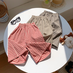 <span class=keywords><strong>Pantaloni</strong></span> a Gamba Larga <span class=keywords><strong>per</strong></span> Bambine con Motivo a Quadri, Moda Primavera-Estate 2026, Vendita all'Ingrosso - Product Image 6