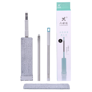 Ma Thuật Lau Có Thể Tháo Rời Sợi Nhỏ Phẳng Bóp Lau Thép Không Gỉ Xử Lý Có Thể Thay Thế Lau Đầu Ướt/Khô Sàn Sạch Hơn Cho Nhà Sử Dụng - Product Image 1