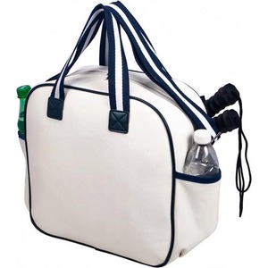 กระเป๋าถือสะพายไหล่แบบกีฬาแฟชั่น ทำจากไนลอนคุณภาพดี เช็ดทำความสะอาดได้  สำหรับใส่ไม้พายและลูกบอล  ตัวอย่างสินค้าฟรี - Product Image 4