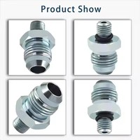 Adaptor Konverter Ulir 5/16-24 ke 6AN, Konektor Saluran Pembuangan/Pengembalian Oli Turbo untuk Ford Mopar Supercharger Hydroboost