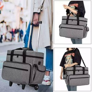 Échantillon gratuit Nouvelle housse de machine à coudre sur roulettes Sac de rangement à roulettes en nylon Sac de machine à coudre - Product Image 6