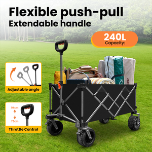 Chariot de pique-nique pliable 2026 avec batterie au lithium, chariot utilitaire de plage pliable, chariot de camping électrique - Product Image 3