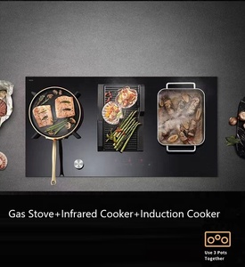 Chuyên nghiệp 3 Đầu Bếp tích hợp bếp gốm bếp cảm ứng bếp gas - Product Image 4