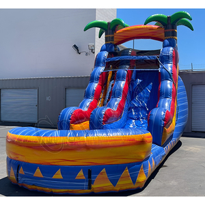 Piscine gonflable en PVC de 15 pieds Tropical <span class=keywords><strong>Inferno</strong></span> pour enfants et adultes Utilisation en extérieur Toboggan gonflable pas cher Henan - Product Image 1
