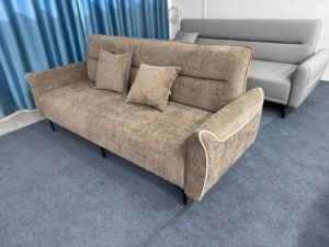 Modern 3-Seater Chenille Fabric Sofa, Comfortable Living Room Couch with Pillows - Product Image 5