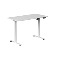 Cadre de table en métal à moteur unique de troisième génération réglable en hauteur, comprenant le plateau de table, bureau d'ordinateur
