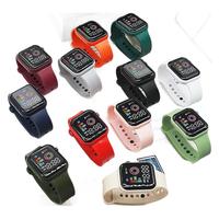 Montre électronique LED d'extérieur à succès en usine, boîtier de montre magique, montre tendance, bouton carré simple pour étudiant, garçon, fille