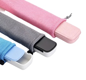 Custom Gray Sandwich Mesh Cutlery Storage Pouch Portable Mesh Utensil Bag for Travel Spoon <strong>Fork</strong> Tableware - Product Image 2