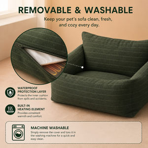 ZT Wholesale Linen Square Pet <b>Beds</b> Heating Mat with Removable Cover Autumn/Winter Heated <b>Dog</b> cat <b>Beds</b> Cat Cave <b>Dog</b> cat <b>Sofa</b> - Product Image 5