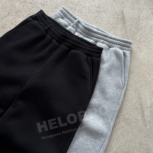 Pantalones cargo de lana de peso pesado <span class=keywords><strong>Proclub</strong></span> personalizados para hombre, pantalones de chándal de algodón de rizo francés desgastados con cintura gruesa lavada con ácido - Product Image 4