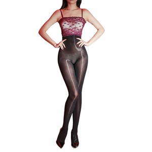 Sexy Lace Bodysuit 5D Ultra Thin Glossy Crotchless Stockings For Women - Product Image 5