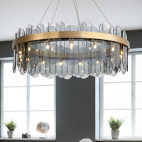 Lustre en cristal LED moderne et luxueux pour salon contemporain, haute luminosité, angle de faisceau de 360°, durée de vie de 50 000 heures, garantie de 2 ans