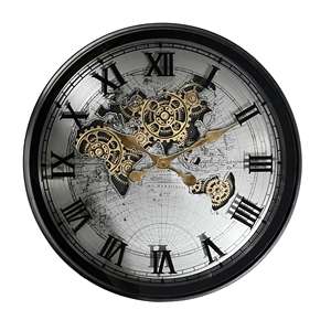 <span class=keywords><strong>Horloge</strong></span> murale mécanique à engrenages en métal rustique vintage de <span class=keywords><strong>60</strong></span> <span class=keywords><strong>cm</strong></span> avec affichage à aiguilles, décoration créative unique pour le salon - Product Image 1