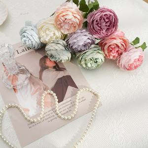 2025 fiori artificiali di nozze di alta qualità rosa fiori artificiali peonia per il matrimonio decorazioni per la casa decora - Product Image 4