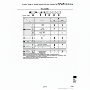 มาตรวัดความดันลม GA46-2-01แบบแมนนวลตัวแปรบริการการเติมเต็มด้วยตนเอง - Product Image 1