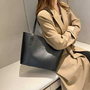 Sac fourre-tout pour femme, grande capacité, sac à main à bandoulière, usage quotidien, marron, beige, kaki, taille moyenne - Product Image 3