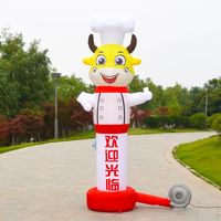 Mascotte gonflable personnalisée en tissu Oxford résistant à l'eau, en forme de chef pêtrin, pour la publicité événementielle
