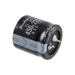 ตัวเก็บประจุแบบมีรูสำหรับ420HXG390MEFC35X35สารส้ม390 uF 20% 420V แบบสแนป th 390 uF ของแท้ - Product Image 1