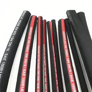 Oem Cloth Surface Hydraulic Hose Sae 100R1 At/Din En 853 1Sn Standard Rubber Hose Pipe With Smooth And Cloth Surface