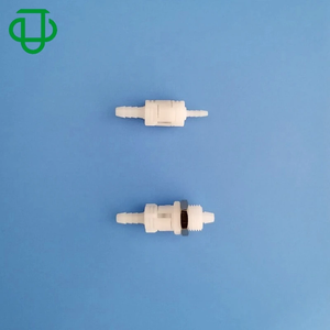 Small size Quick Coupling 1/8 inch barb Air <b>Hose</b> In-line Valved Insert Quick Connector Water Fittings With Metal Locking Nut - Product Image 3
