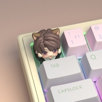 Touches de clavier Love and Deepspace en résine 3D créatives faites à la main Rafayel Zayne Caleb Sylus personnalisées pour clavier mécanique