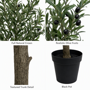 Compre <span class=keywords><strong>Árboles</strong></span> de Olivo Artificiales al por Mayor, Planta de Olivo Artificial Realista de 175 cm en Maceta para Interiores, para Sala de Estar u Hotel - Product Image 3