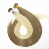 Extensions de cheveux humains à pointe plate colorées, ultra-fines, respirantes, brillantes, 100 % naturelles, sans nœuds, qualité usine