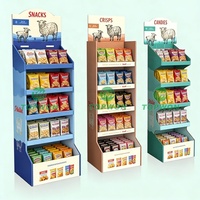 Étagère de présentation en PVC personnalisée pour supermarché, présentoir de produits en PVC, présentoir de chips, de snacks et de bonbons en PVC