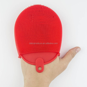 Mitaines de massage en silicone pour le soin du corps, favorisant la circulation sanguine, marque Darklight, rouge/jaune/design personnalisé créatif - Product Image 1