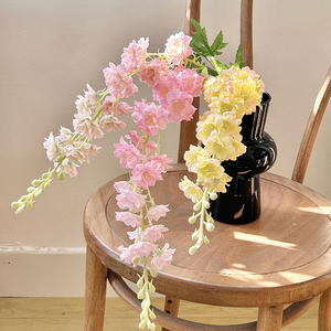 <span class=keywords><strong>Jacinthe</strong></span> de fleurs artificielles en soie bleue de haute qualité pour la décoration de la maison - Product Image 2
