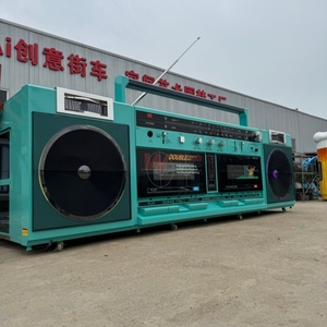 Remorque à café innovante en forme de casque - <span class=keywords><strong>Bar</strong></span> extérieur multifonctionnel pour boissons et petites collations, unité tractable pour le commerce de rue - Product Image 5