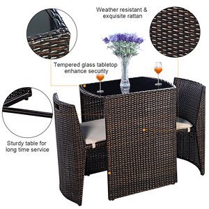 Meubles de jardin d'extérieur, design Unique, moderne, imperméable, <span class=keywords><strong>patio</strong></span>, rotin, table basse, chaises, ensembles de jardin - Product Image 3