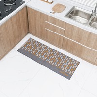 Tapis de cuisine antidérapant de qualité supérieure à motif géométrique de taille personnalisée DADA, ensemble de 2 tapis et tapis de cuisine antidérapants