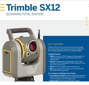 Escáner Láser 3D Trimble SX12 GNSS RTK de Alta Precisión, Estación Total Faro LeicaS para Mapeo y Levantamiento Geoespacial - Product Image 4