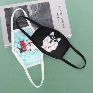 قناع قماشي مخصص مطبوع بالفم قابل للغسل ماسكاريلا قناع وجه قطني أسود قناع وجه مخصص مع شعار - Product Image 2