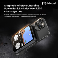 Miccell Wholesale OEM 5000mAh 3 en 1 Chargeur sans fil Power Banks 25W Charge rapide pour iPhones avec 1 500 jeux intégrés et câble